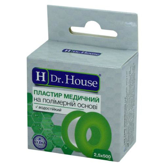 Пластир медичний H Dr. House 2.5 см х 500 см на полімерній основі